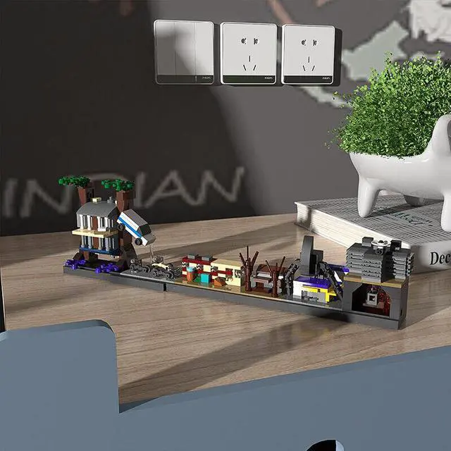 Alt view image 5 of 7 - ZITIANYOUBUILD Iconic Locations Scenes Skyline Architecture 451 Pieces from TV Show MOC