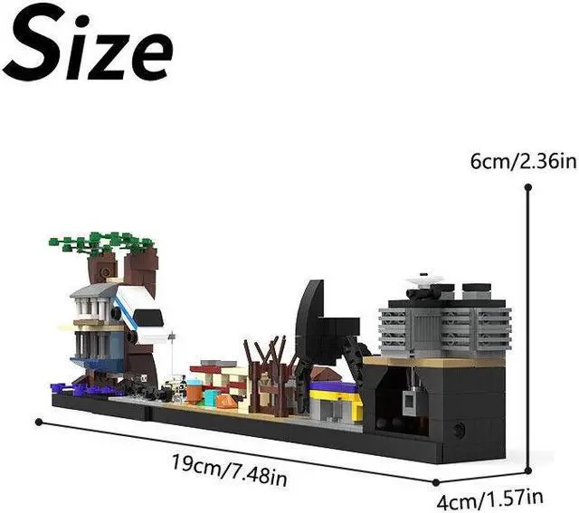 Alt view image 7 of 7 - ZITIANYOUBUILD Iconic Locations Scenes Skyline Architecture 451 Pieces from TV Show MOC
