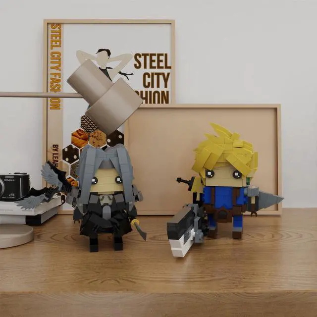 Alt view image 6 of 7 - ZITIANYOUBUILD Claude and Sephiroth from Electronic Role-playing Game 546 Pieces MOC