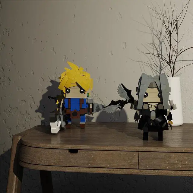 Alt view image 5 of 7 - ZITIANYOUBUILD Claude and Sephiroth from Electronic Role-playing Game 546 Pieces MOC