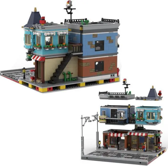 Alt view image 3 of 4 - ZITIANYOUBUILD Toy Shop and Deli with Interior for Modular Town 1424 Pieces MOC