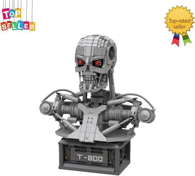 Main image of ZITIANYOUBUILD T-800 Bust Model with Power Functions and LED Eyes 3082 Pieces MOC
