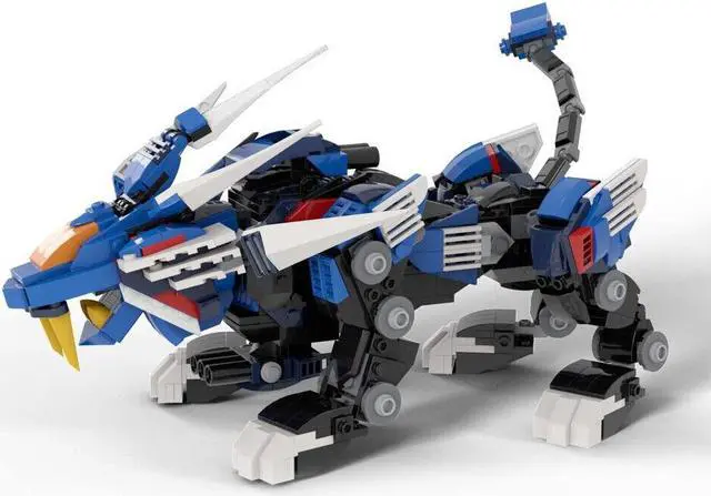 Main image of ZITIANYOUBUILD Lion and Tiger Mechanical Monsters Model Mechanical Animal 653 Pieces MOC