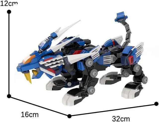 Alt view image 2 of 5 - ZITIANYOUBUILD Lion and Tiger Mechanical Monsters Model Mechanical Animal 653 Pieces MOC