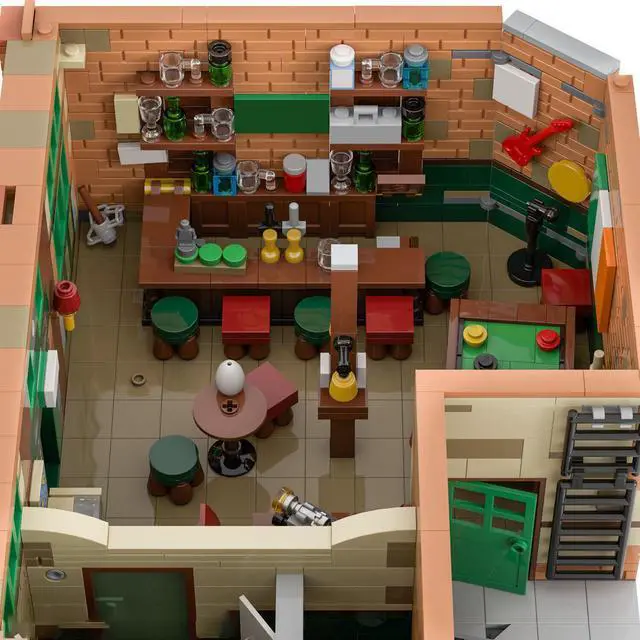 Alt view image 4 of 5 - ZITIANYOUBUILD Modular Pub The Worst Bar with Interior Building Toys Set 2541 Pieces MOC