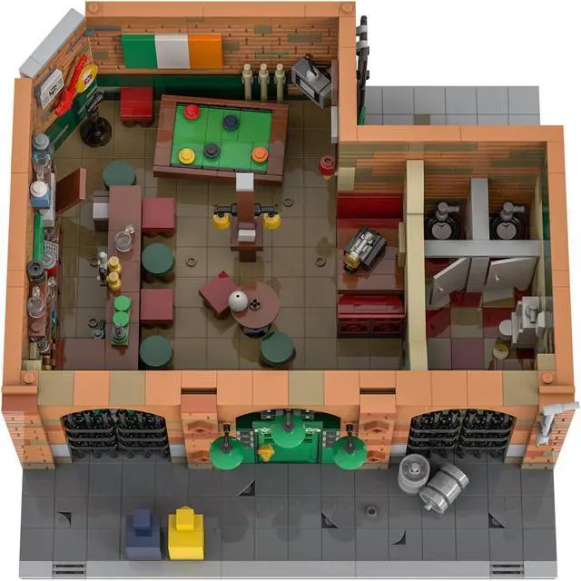 Alt view image 5 of 5 - ZITIANYOUBUILD Modular Pub The Worst Bar with Interior Building Toys Set 2541 Pieces MOC