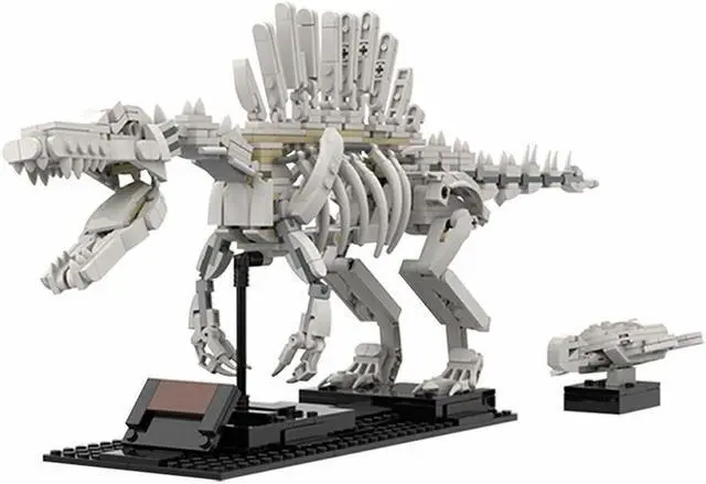 Main image of ZITIANYOUBUILD Spinosaurus Skeleton and Sea Turtle with Display Stand 659 Parts MOC