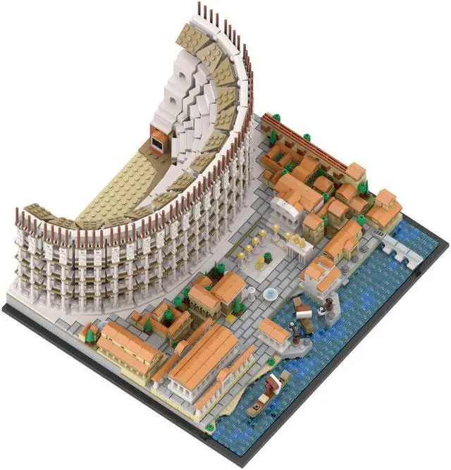 Alt view image 7 of 7 - ZITIANYOUBUILD Amphitheatrum Flavium/ Colosseum Model 3959 Pieces Building Toys Set MOC