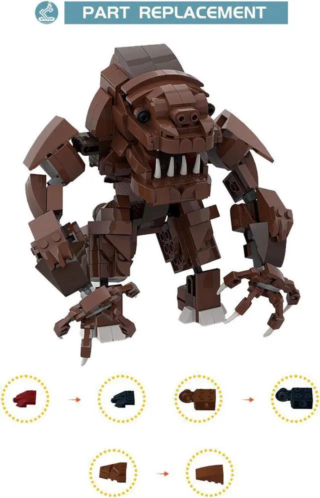 Alt view image 5 of 5 - ZITIANYOUBUILD The Rancors Mindless Violent Creatures 459 Pieces from Sci-Fi Movie MOC