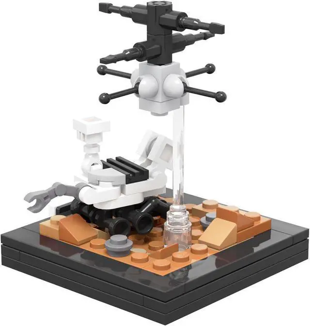 Alt view image 2 of 7 - ZITIANYOUBUILD The Mars 2020 Ingenuity Helicopter Robotic Drone 79 Pieces MOC