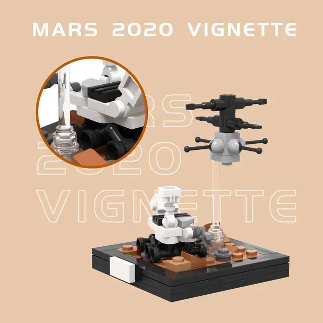Alt view image 6 of 7 - ZITIANYOUBUILD The Mars 2020 Ingenuity Helicopter Robotic Drone 79 Pieces MOC