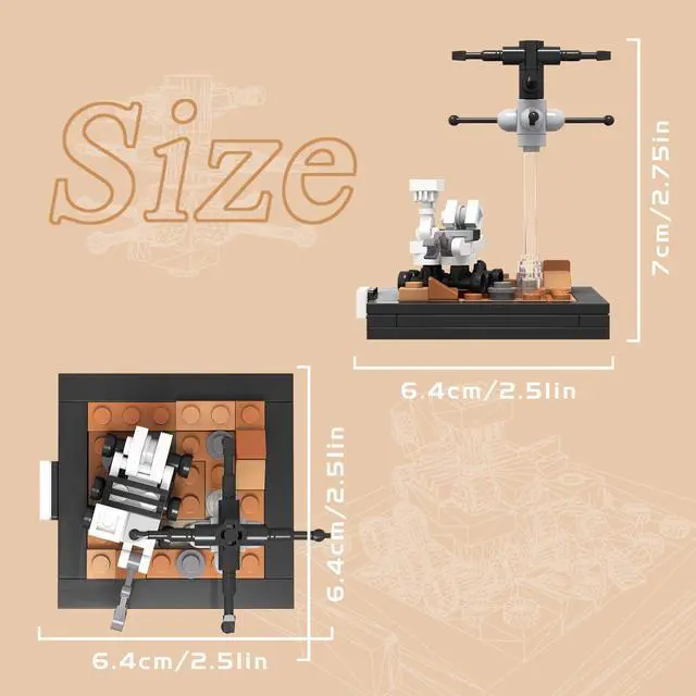 Alt view image 5 of 7 - ZITIANYOUBUILD The Mars 2020 Ingenuity Helicopter Robotic Drone 79 Pieces MOC
