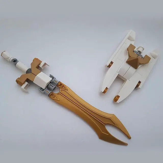 Alt view image 4 of 5 - ZITIANYOUBUILD Mk2 Mech Robot Model with Sword and Shield 616 Pieces Building Toys MOC