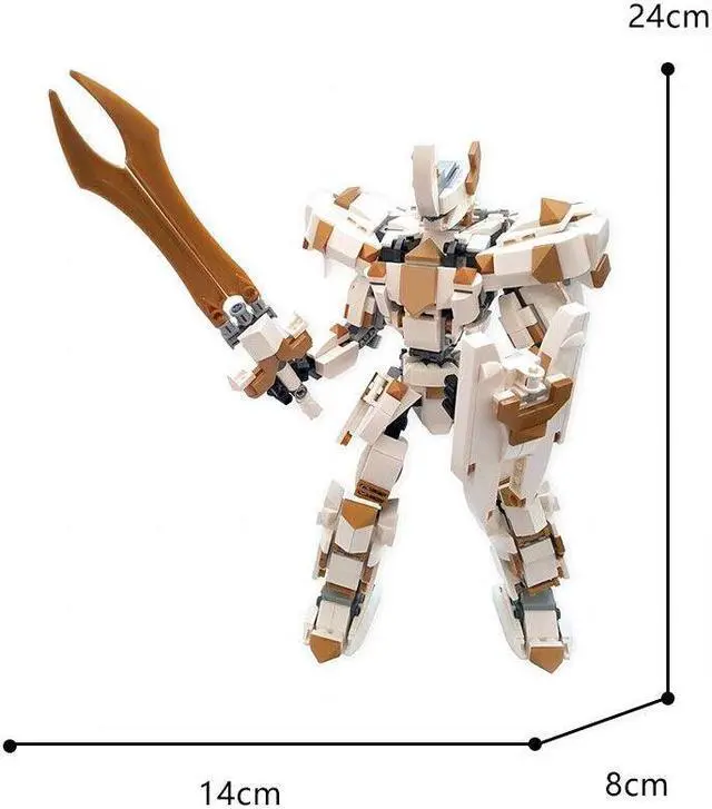 Alt view image 2 of 5 - ZITIANYOUBUILD Mk2 Mech Robot Model with Sword and Shield 616 Pieces Building Toys MOC