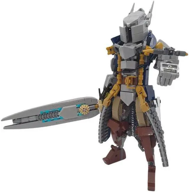 Alt view image 7 of 7 - ZITIANYOUBUILD Mecha Knight with Claymore Model 401 Pieces Building Toys MOC