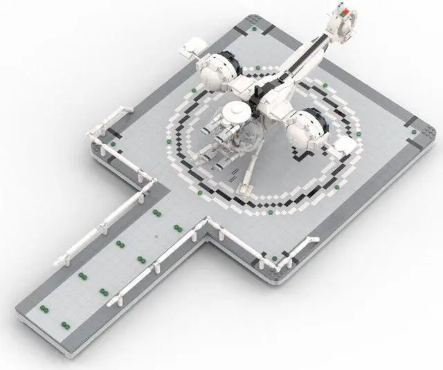 Alt view image 3 of 7 - ZITIANYOUBUILD Bubb|e Ship Helicopter with Sky Tower 3366 Pieces from Film MOC