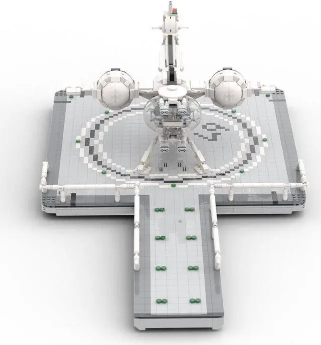 Alt view image 2 of 7 - ZITIANYOUBUILD Bubb|e Ship Helicopter with Sky Tower 3366 Pieces from Film MOC