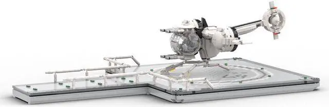 Alt view image 4 of 7 - ZITIANYOUBUILD Bubb|e Ship Helicopter with Sky Tower 3366 Pieces from Film MOC