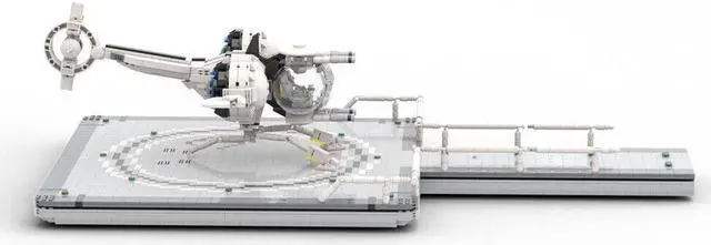 Alt view image 6 of 7 - ZITIANYOUBUILD Bubb|e Ship Helicopter with Sky Tower 3366 Pieces from Film MOC