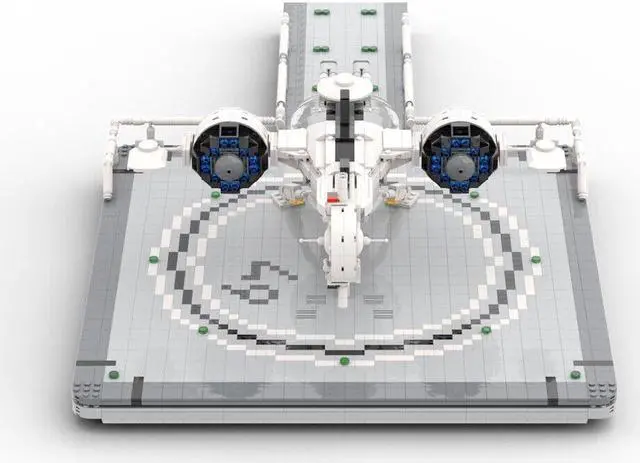 Alt view image 7 of 7 - ZITIANYOUBUILD Bubb|e Ship Helicopter with Sky Tower 3366 Pieces from Film MOC