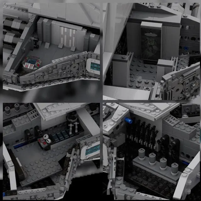Alt view image 2 of 2 - ZITIANYOUBUILD Ship with Interior and Display Stand 2568 Pieces Building Toys Set MOC