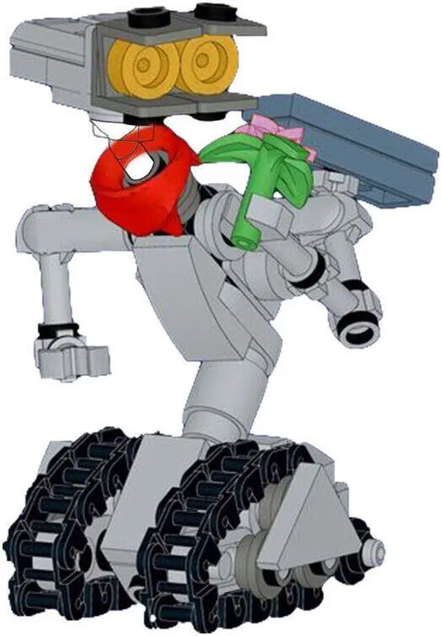 Main image of ZITIANYOUBUILD Johnny Number 5 Model with Track 91 Pieces Building Toys Building Set MOC