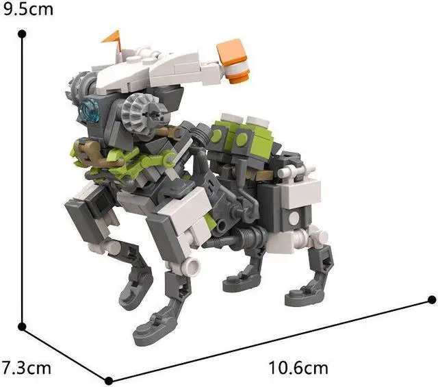Alt view image 2 of 7 - ZITIANYOUBUILD Broadhead Small Cow-like Machine /Robot 189 Pieces Building Toys MOC
