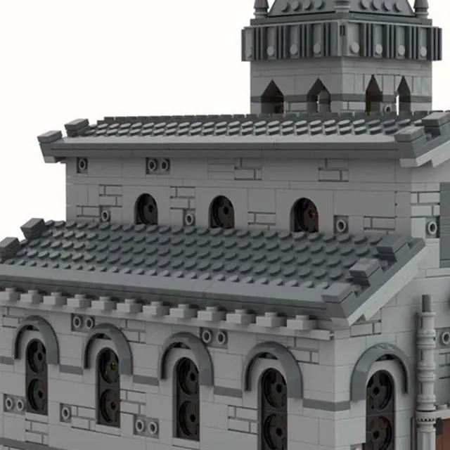 Alt view image 3 of 5 - ZITIANYOUBUILD Medieval Church Modular Model 2085 with Interior Building Toys Set MOC