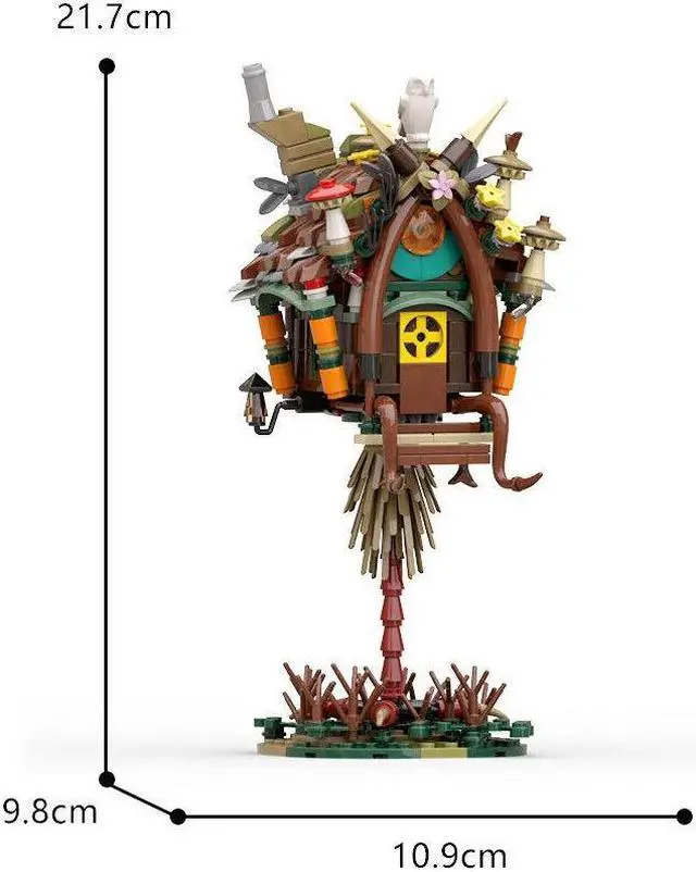 Alt view image 2 of 7 - ZITIANYOUBUILD Forest Tree House Chicken Legs Hut Dioramas Featuring 354 Pieces MOC