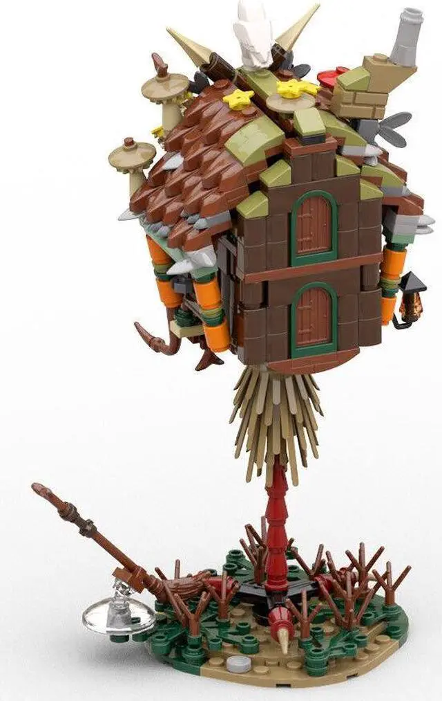 Alt view image 7 of 7 - ZITIANYOUBUILD Forest Tree House Chicken Legs Hut Dioramas Featuring 354 Pieces MOC