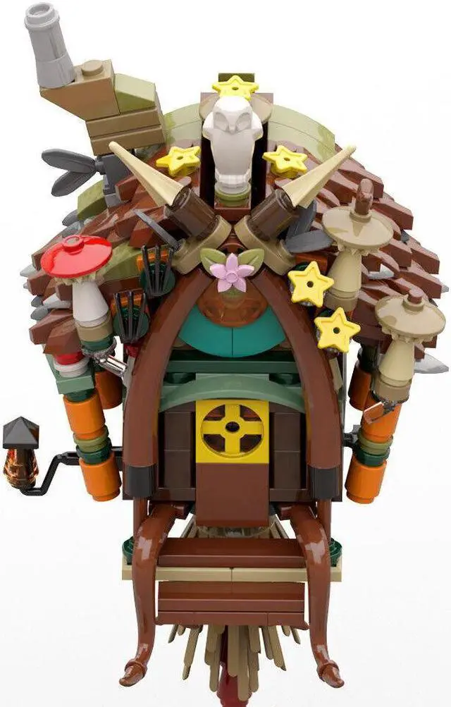 Alt view image 5 of 7 - ZITIANYOUBUILD Forest Tree House Chicken Legs Hut Dioramas Featuring 354 Pieces MOC