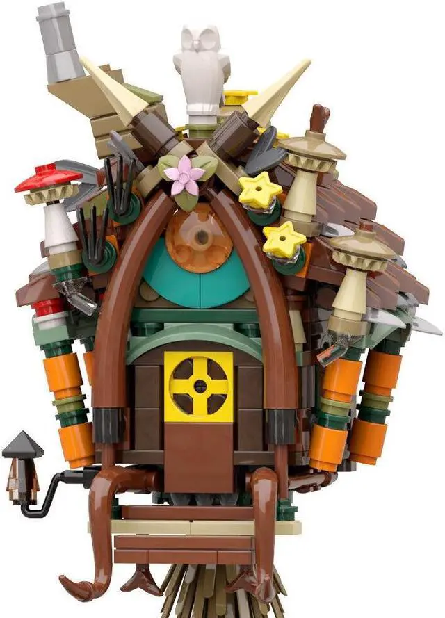 Alt view image 6 of 7 - ZITIANYOUBUILD Forest Tree House Chicken Legs Hut Dioramas Featuring 354 Pieces MOC