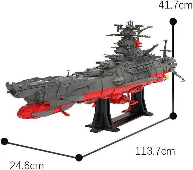 Alt view image 2 of 6 - ZITIANYOUBUILD Space Battleship Model with Display Stand 5325 Pieces Building Toys MOC