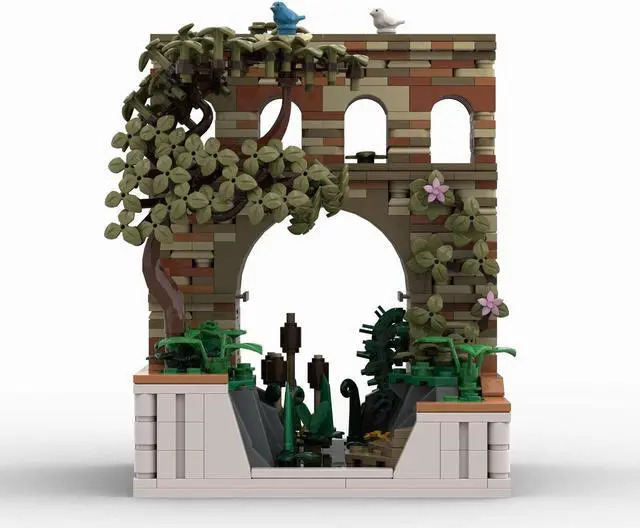 Alt view image 4 of 7 - ZITIANYOUBUILD Roman Ancient Aqueduct for Roman Antique Series 1067 Pieces MOC