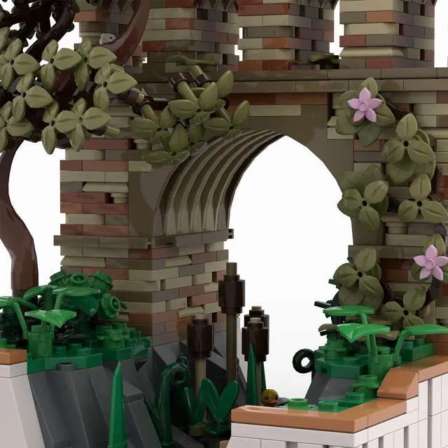 Alt view image 5 of 7 - ZITIANYOUBUILD Roman Ancient Aqueduct for Roman Antique Series 1067 Pieces MOC