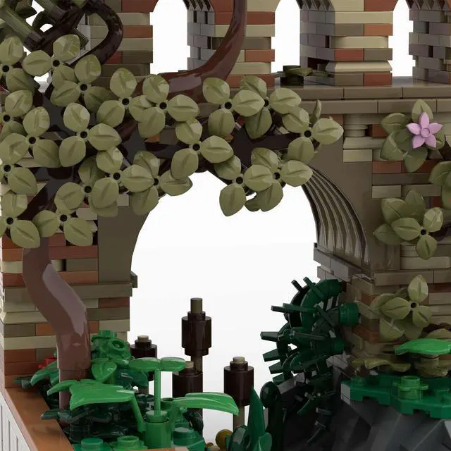 Alt view image 7 of 7 - ZITIANYOUBUILD Roman Ancient Aqueduct for Roman Antique Series 1067 Pieces MOC