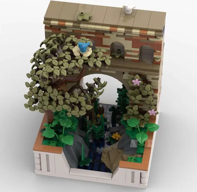 Alt view image 6 of 7 - ZITIANYOUBUILD Roman Ancient Aqueduct for Roman Antique Series 1067 Pieces MOC