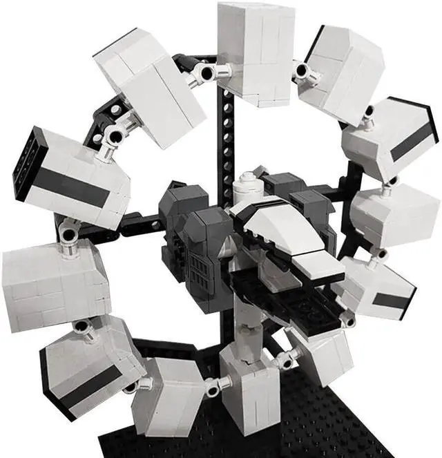 Alt view image 5 of 5 - ZITIANYOUBUILD Spacecraft Model with Landers 690 Pieces from Sci-Fi Movie MOC