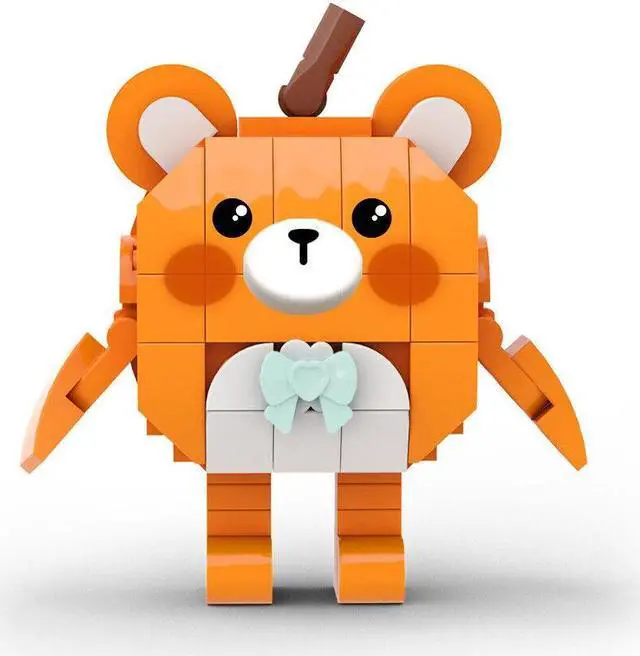 Main image of ZITIANYOUBUILD Orange Bear from Video Game Gift for Kids 103 Pieces MOC