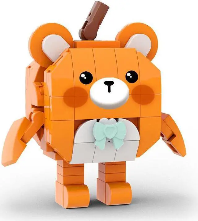 Alt view image 2 of 6 - ZITIANYOUBUILD Orange Bear from Video Game Gift for Kids 103 Pieces MOC