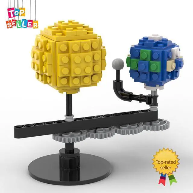 Alt view image 3 of 7 - ZITIANYOUBUILD Mini Earth and Sun Model World Creative Model Kit Building Toys Set MOC