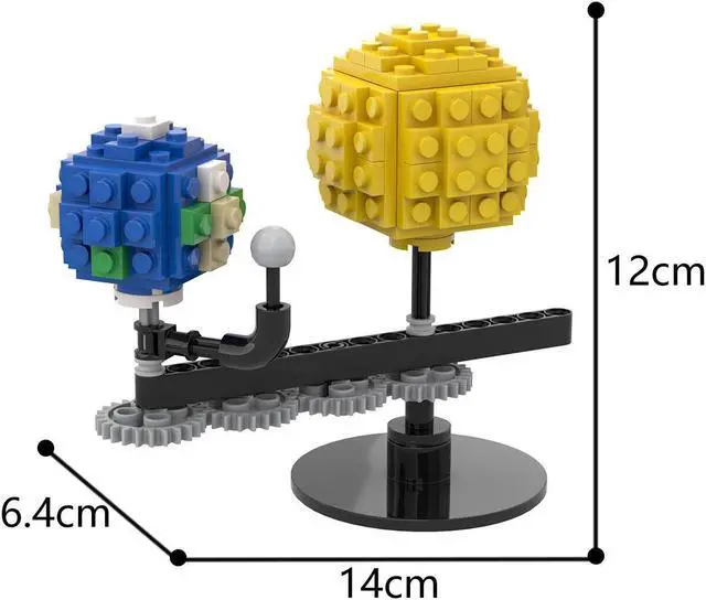 Alt view image 4 of 7 - ZITIANYOUBUILD Mini Earth and Sun Model World Creative Model Kit Building Toys Set MOC