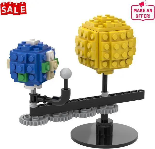 Alt view image 2 of 7 - ZITIANYOUBUILD Mini Earth and Sun Model World Creative Model Kit Building Toys Set MOC