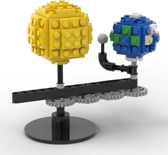 Alt view image 7 of 7 - ZITIANYOUBUILD Mini Earth and Sun Model World Creative Model Kit Building Toys Set MOC