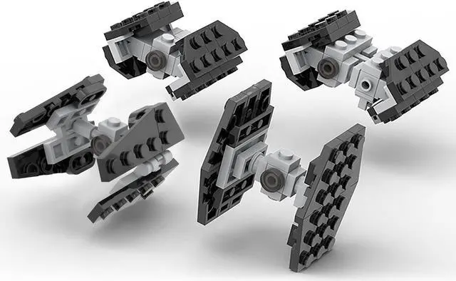 Alt view image 3 of 5 - ZITIANYOUBUILD MOC-35570 Micro Imperial TIE Fighters Bomber and Advanced Fighters Model Toys 100% Compatible with LEGO Brand New and High Quality