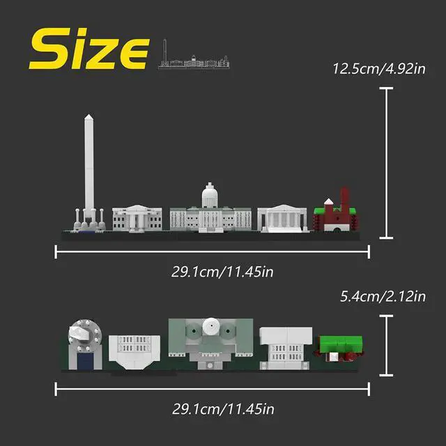 Alt view image 2 of 7 - ZITIANYOUBUILD 5-in-1 Skyline Significant Buildings 278 Pieces Building Toys Set MOC