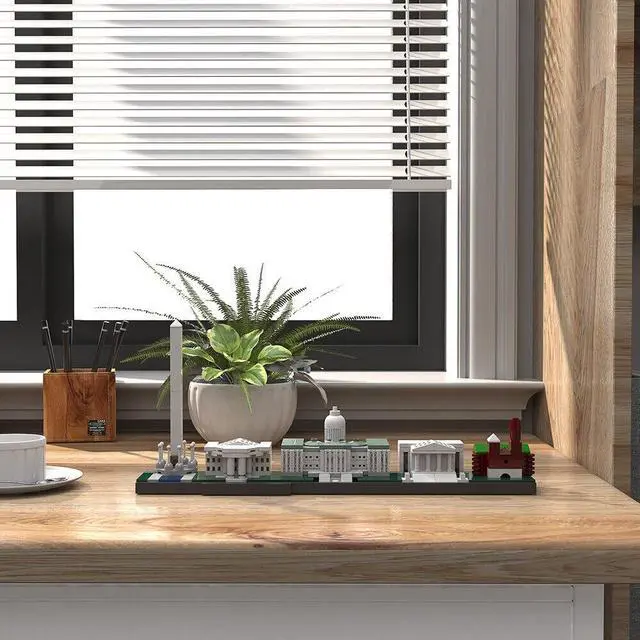 Alt view image 6 of 7 - ZITIANYOUBUILD 5-in-1 Skyline Significant Buildings 278 Pieces Building Toys Set MOC