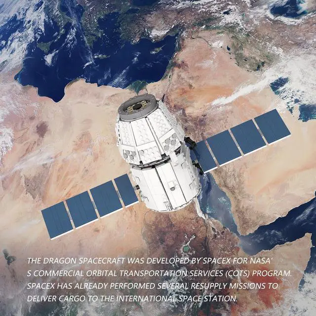 Alt view image 6 of 6 - ZITIANYOUBUILD Dragon Spaceship Model Building Toys 887 Pieces Building Toys Set MOC