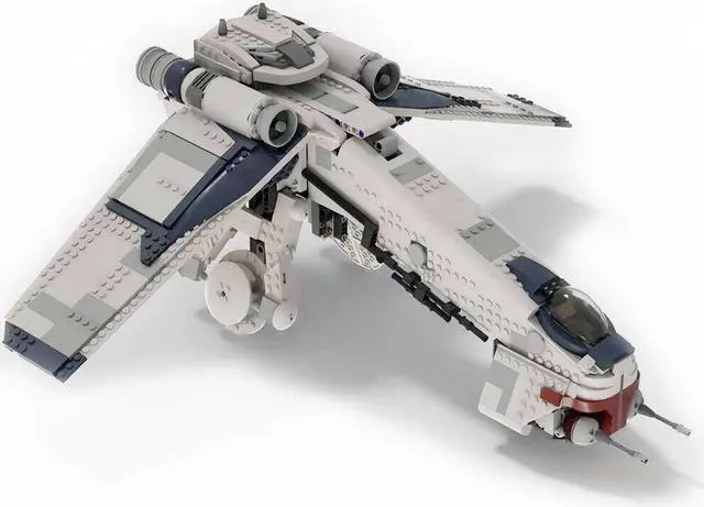 Alt view image 3 of 4 - ZITIANYOUBUILD Republic Dropship V2 1307 Pieces for 75337 and 75019 Building Kit MOC