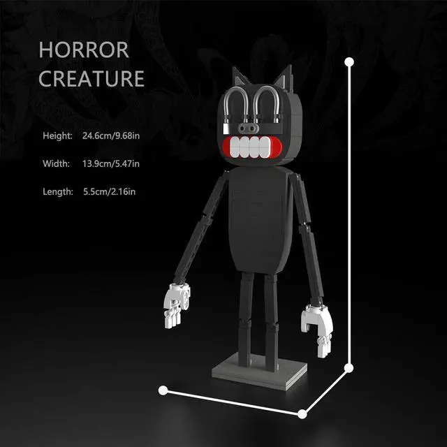 Alt view image 2 of 7 - ZITIANYOUBUILD Cartoon Cat Model Horror Creature 197 Pieces Building Toys MOC